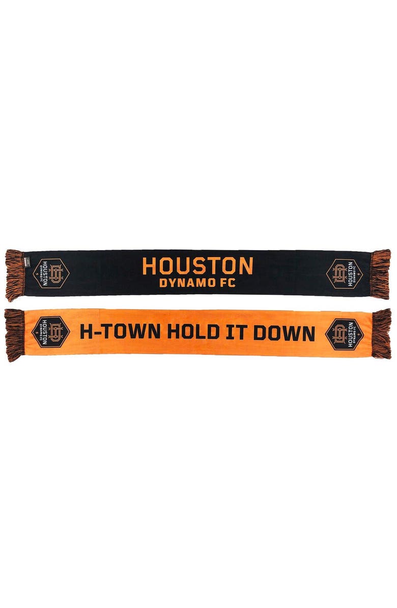 RUFFNECK SCARVES Orange/Black Houston Dynamo Two-Tone Summer Scarf, Main, color, Orange