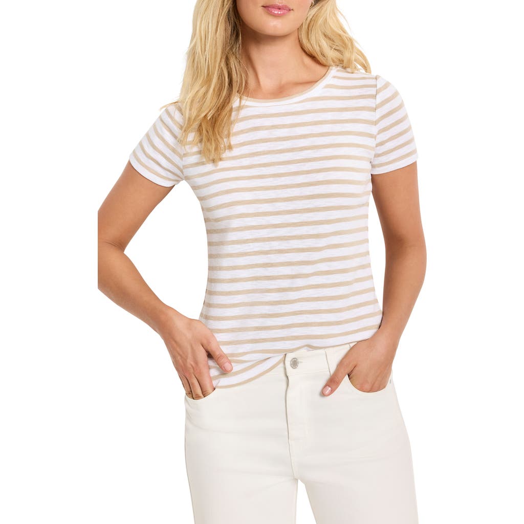 Nzt By Nic+zoe Scoop Neck Stripe Tee