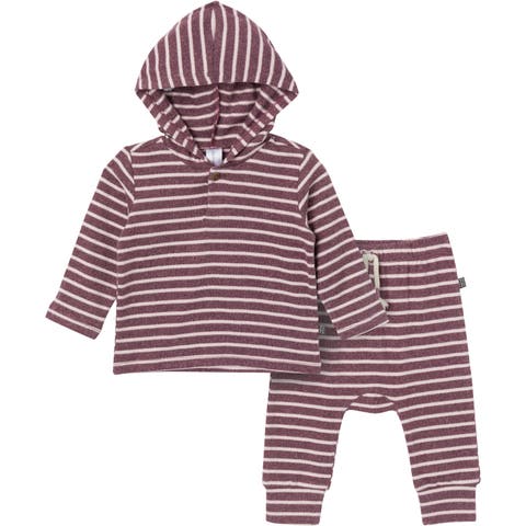 Hooded Brushed Hacci Top & Jogger Set (Baby)