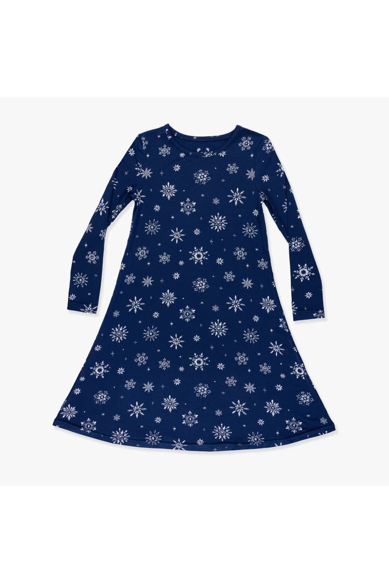 Kids' Snowflake Long Sleeve Dress, Main, color, Snowflake