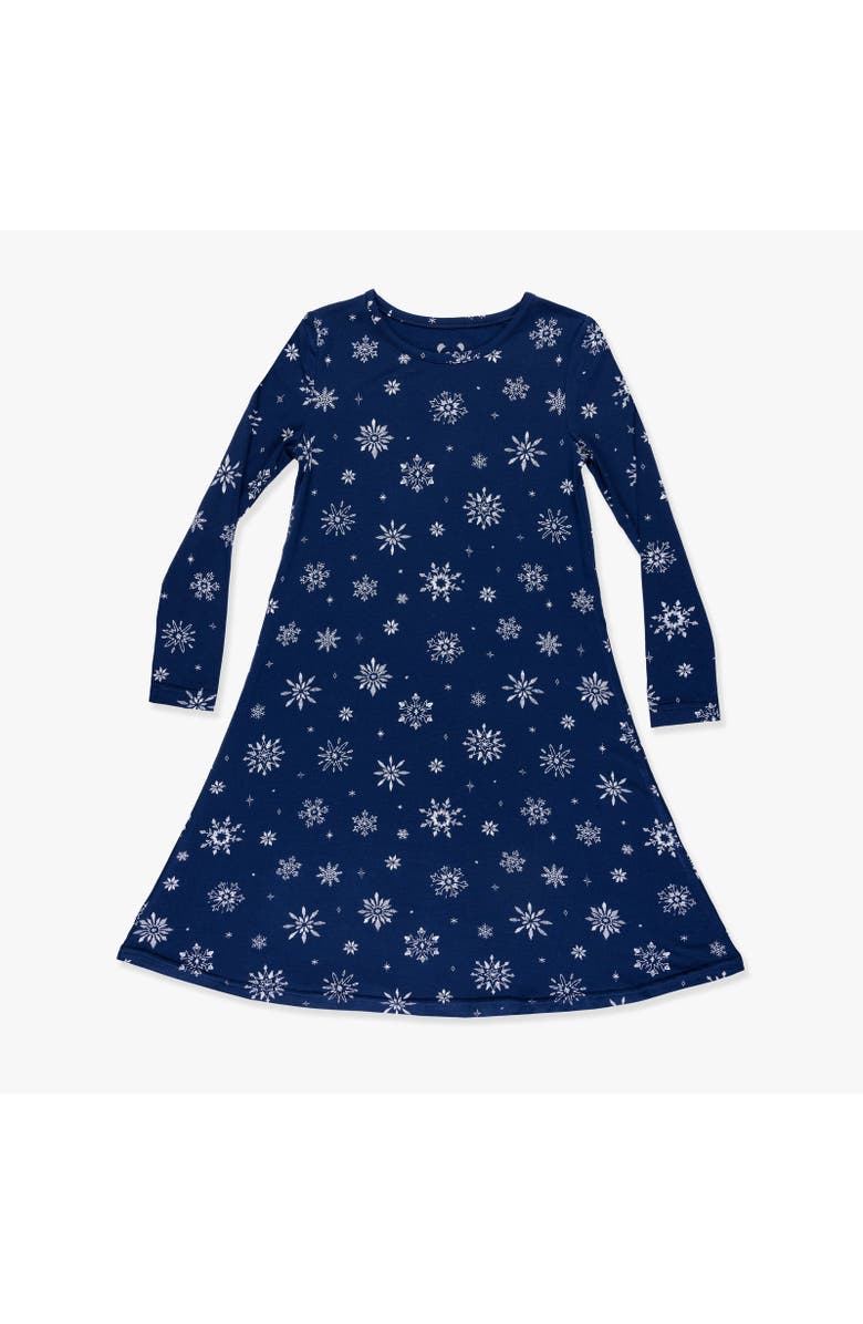 Bellabu Bear Kids' Snowflake Long Sleeve Dress, Main, color, Snowflake