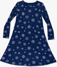 Bellabu Bear Kids' Snowflake Long Sleeve Dress
