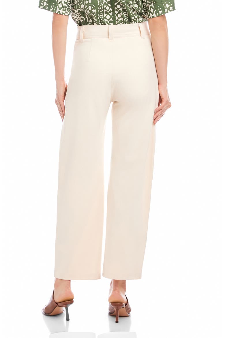 Stevie High Waist Ankle Barrel Leg Pants, Alternate, color, CREAM