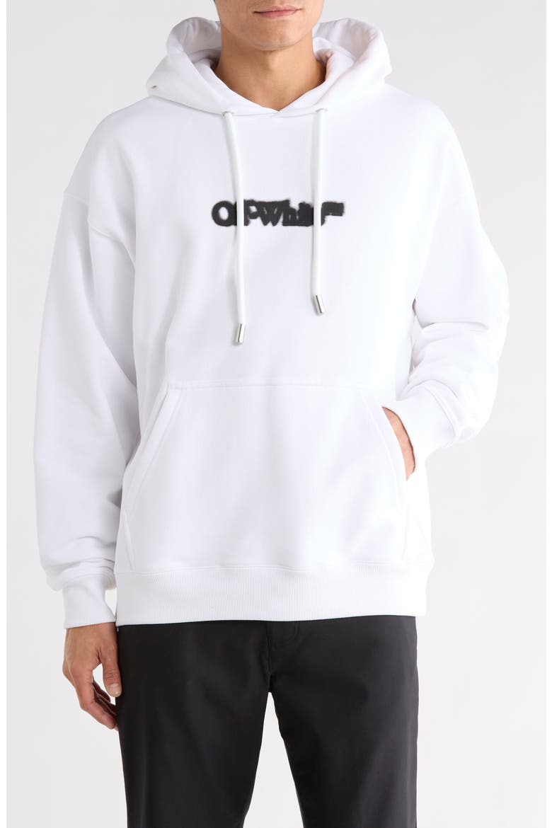 Spray Arrow Skate Hoodie, Main, color, WHITE-BLACK