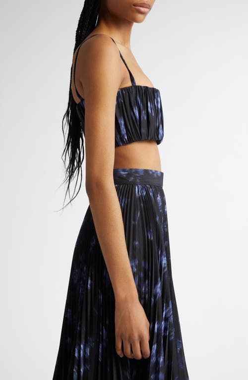 Michael Kors Collection Gathered Bra Top In Riviera/black