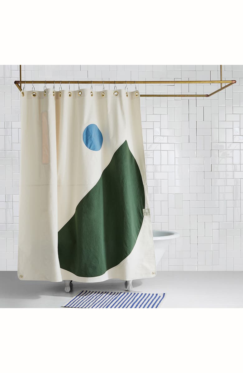 Quiet Town Beacon Shower Curtain, Main, color, 