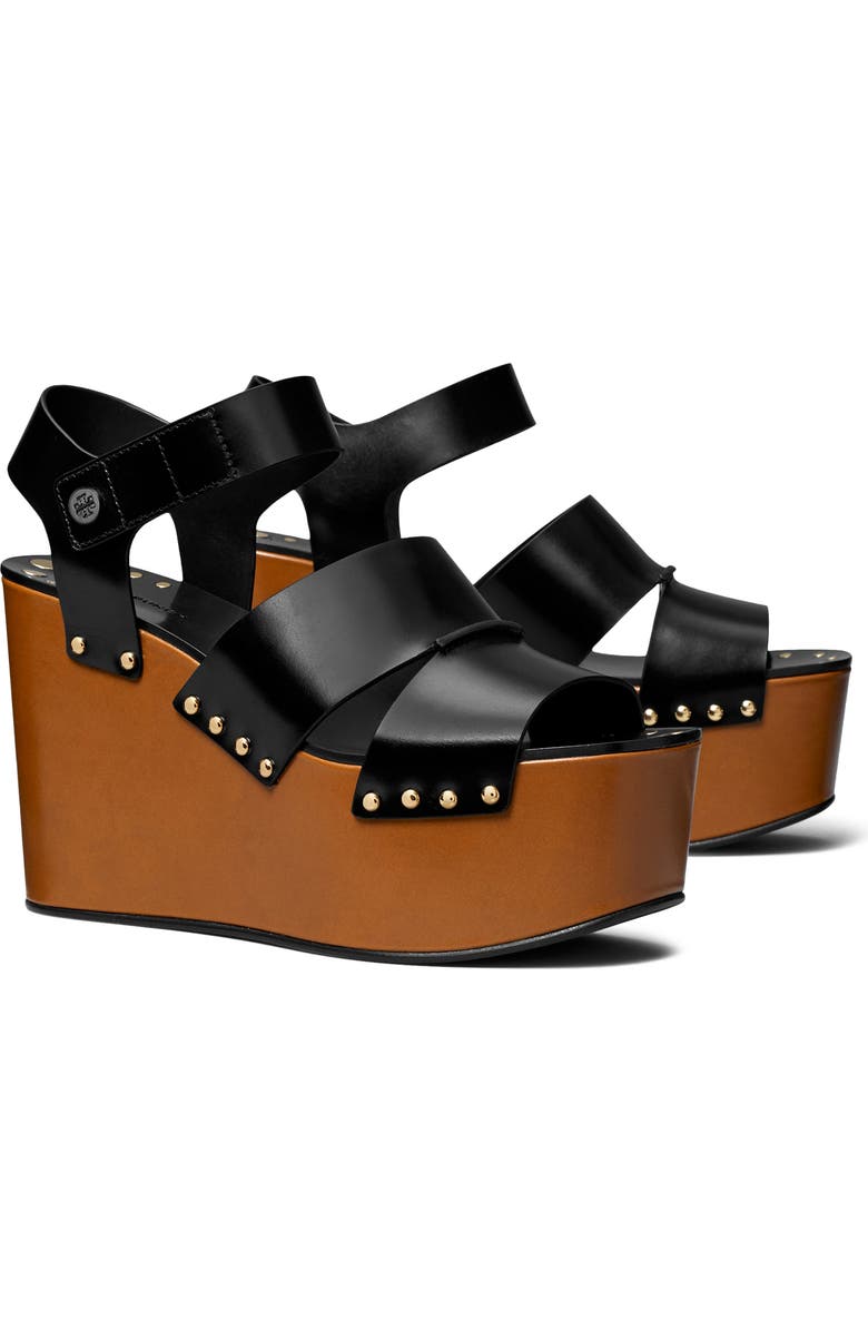 Tory Burch Stud Platform Wedge Sandal, Main, color,