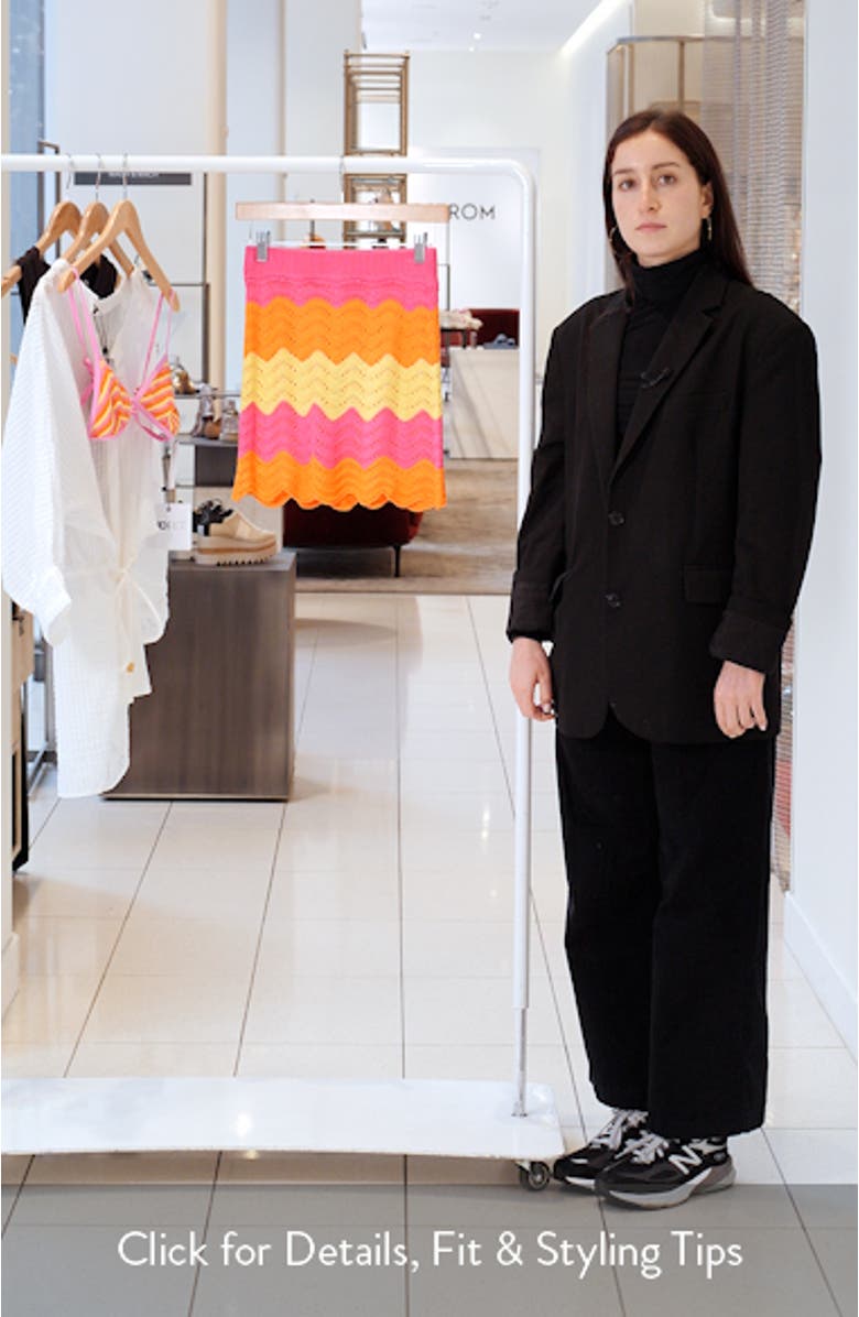 Bali Colorblock Wavy Stripe Cover-Up Miniskirt, sales video thumbnail