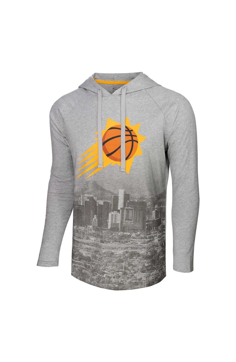Stadium Essentials Men's Stadium Essentials Heather Gray Phoenix Suns Atrium Raglan Long Sleeve Hoodie T-Shirt, Alternate, color, Heather Gray