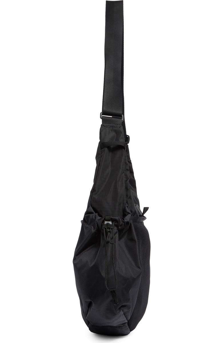 Baboon to the Moon Big Crescent Ripstop Crossbody Bag, Alternate, color, Black