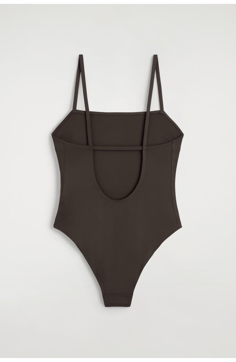 COS Bonded Swimsuit, Alternate, color, Dark Brown