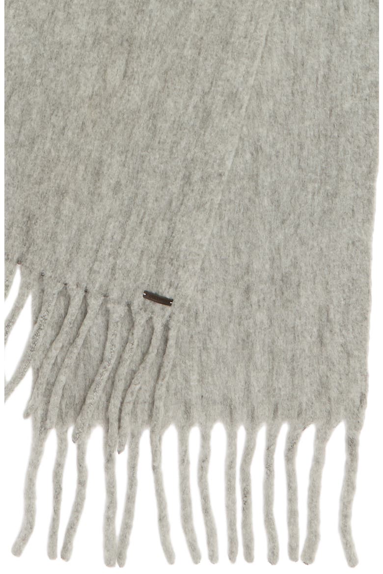 Solid Brushed Wool Blanket Scarf, Alternate, color, GREY MARL