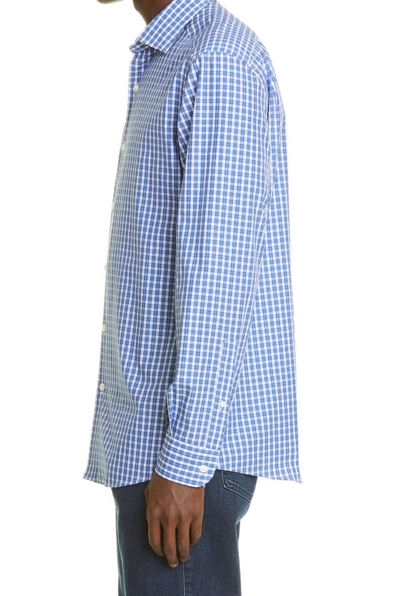 Centoquaranta Twill Button-Up Shirt, Alternate, color, DK BLU CK