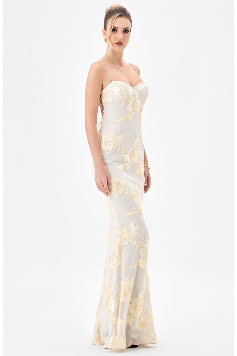 Cindy Lace Up Maxi, Alternate, color, LIGHT YELLOW