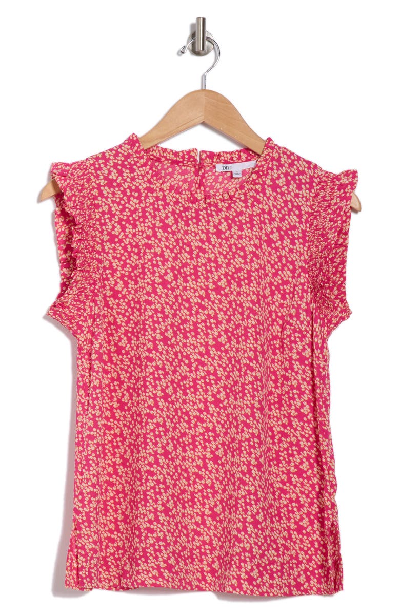 DR2 by Daniel Rainn Smocked Sleeveless Top, Alternate, color, M741 Fuchsia