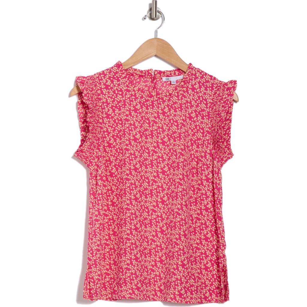 Dr2 By Daniel Rainn Smocked Sleeveless Top In M741 Fuchsia