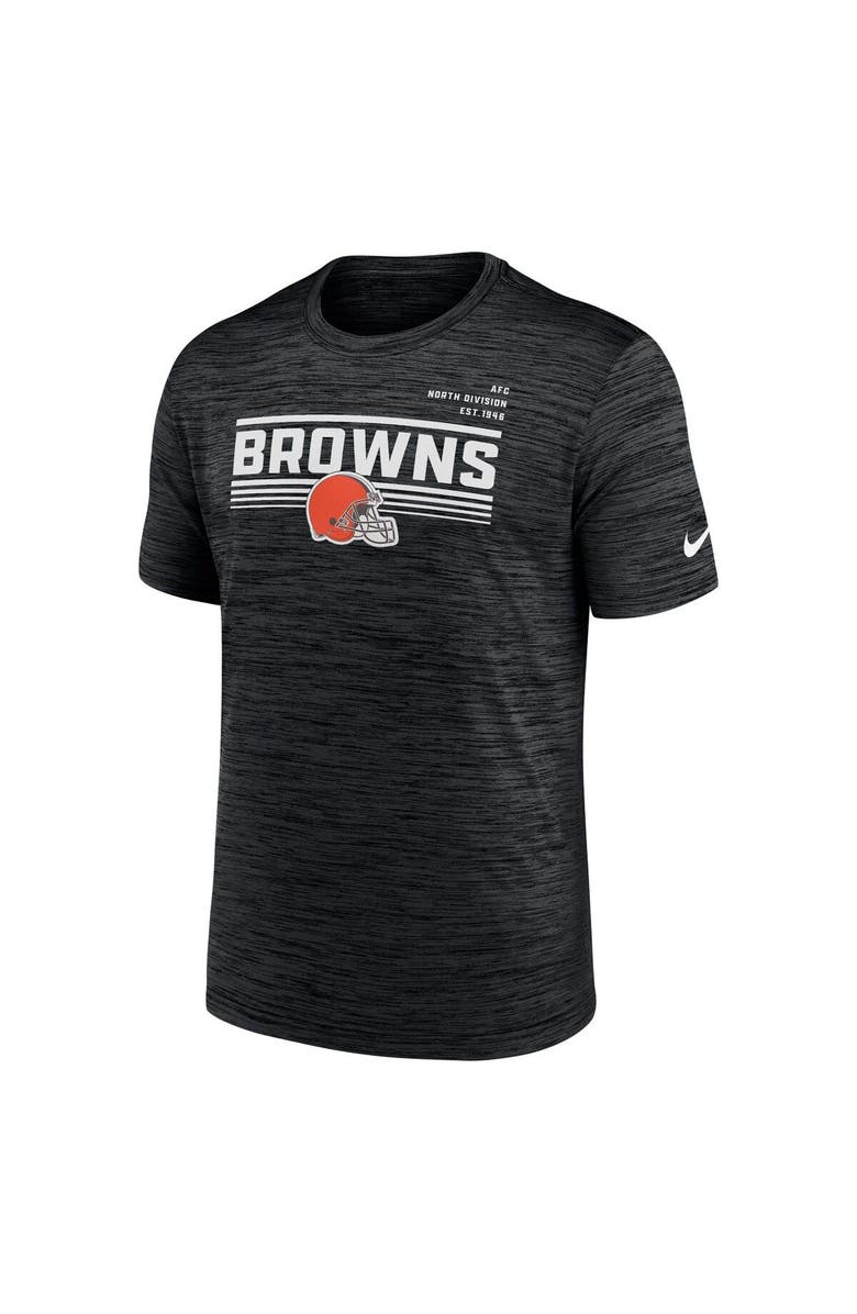 Nike Men's Nike Anthracite Cleveland Browns Yardline Velocity Performance T-Shirt, Alternate, color, Black