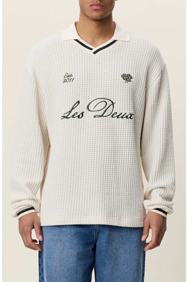 Waffle Long Sleeve Football Jersey, Main, color, IVORY