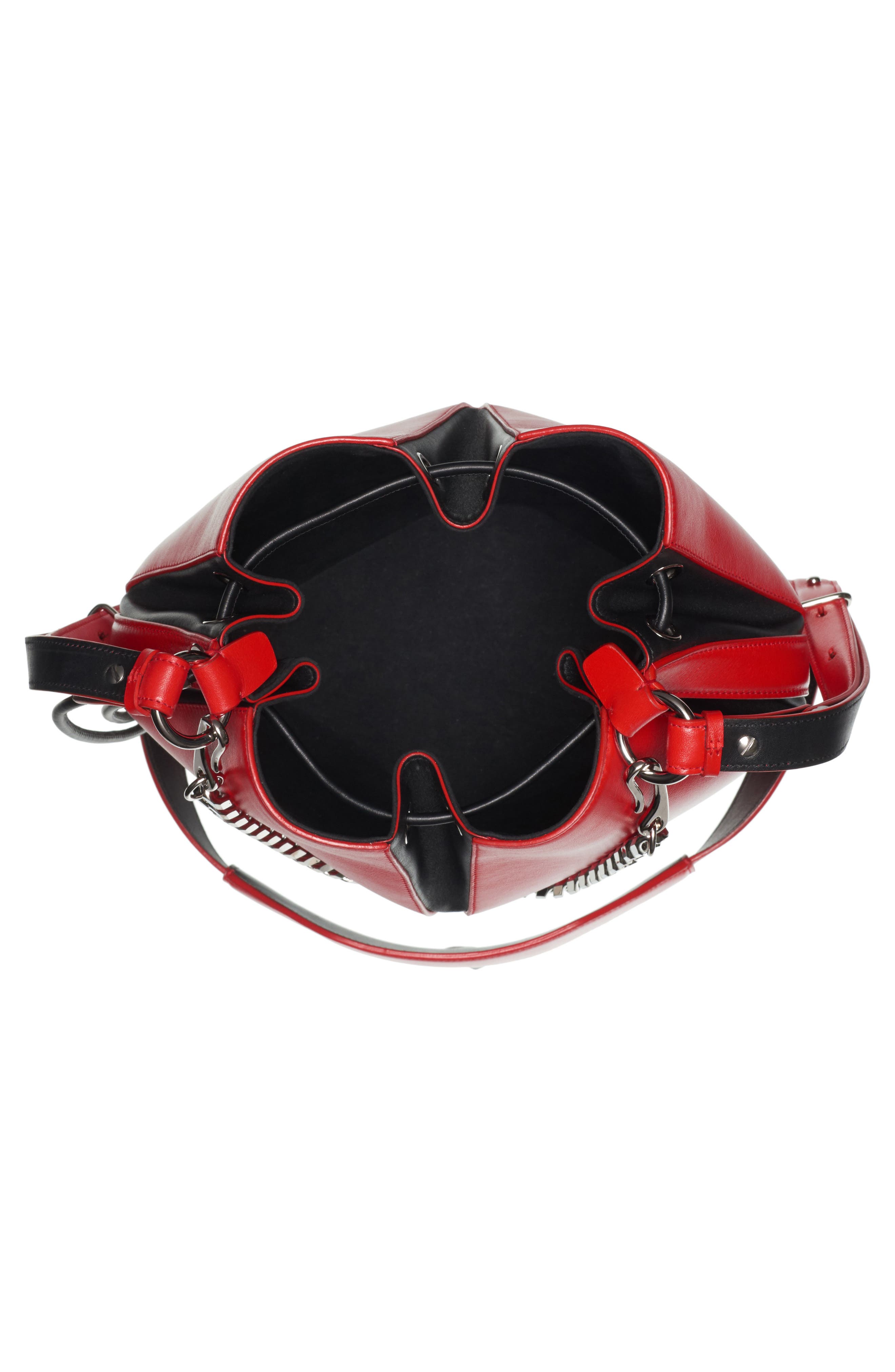 McQueen Alexander McQueen Leather Bucket Bag, Alternate, color, 