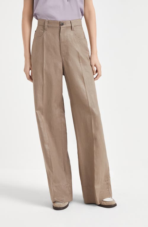 Brunello Cucinelli Five-pocket Trousers In Taupe
