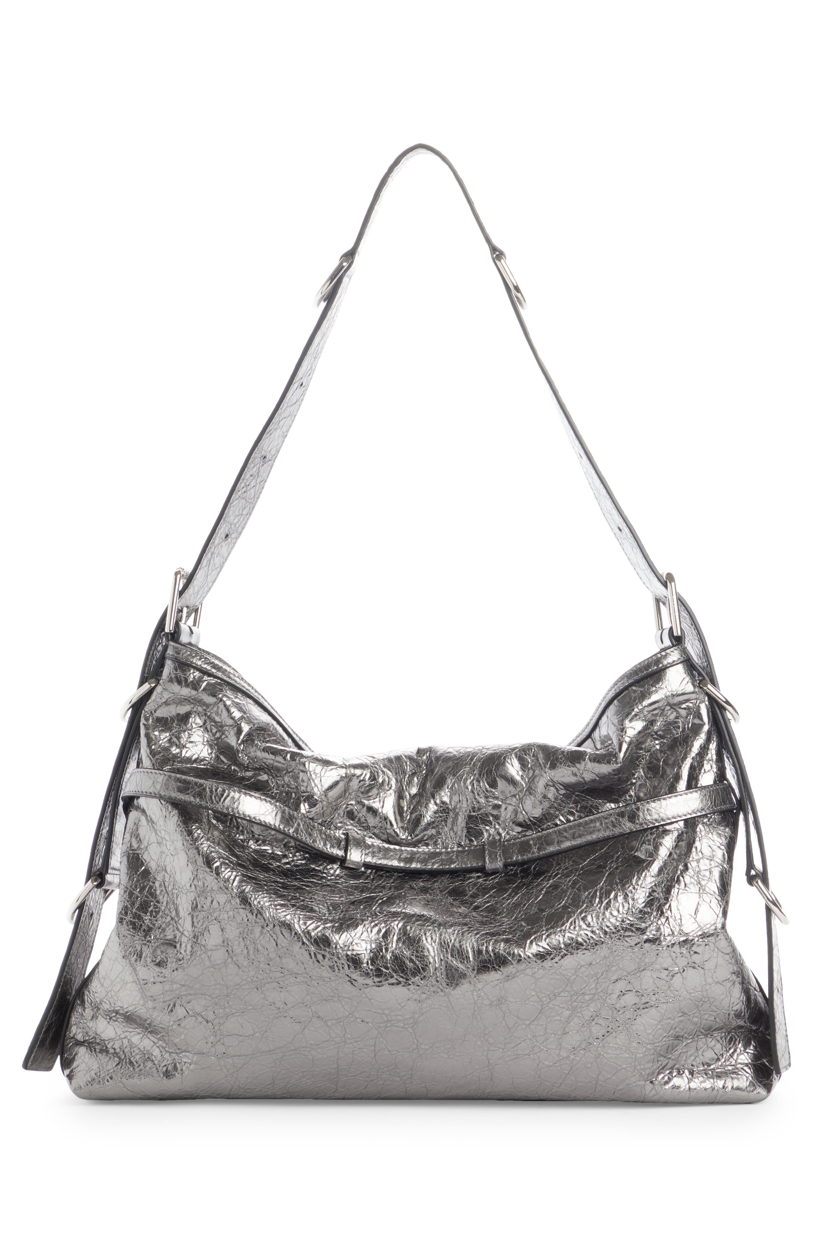 Givenchy Medium Voyou Metallic Leather Hobo, Alternate, color, 