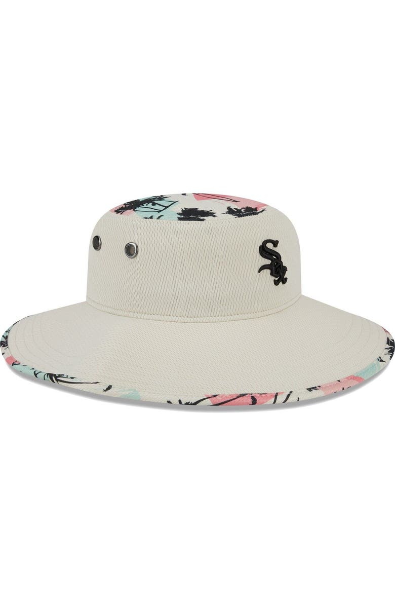 New Era Men's New Era Natural Chicago White Sox Retro Beachin' Bucket Hat, Alternate, color, 