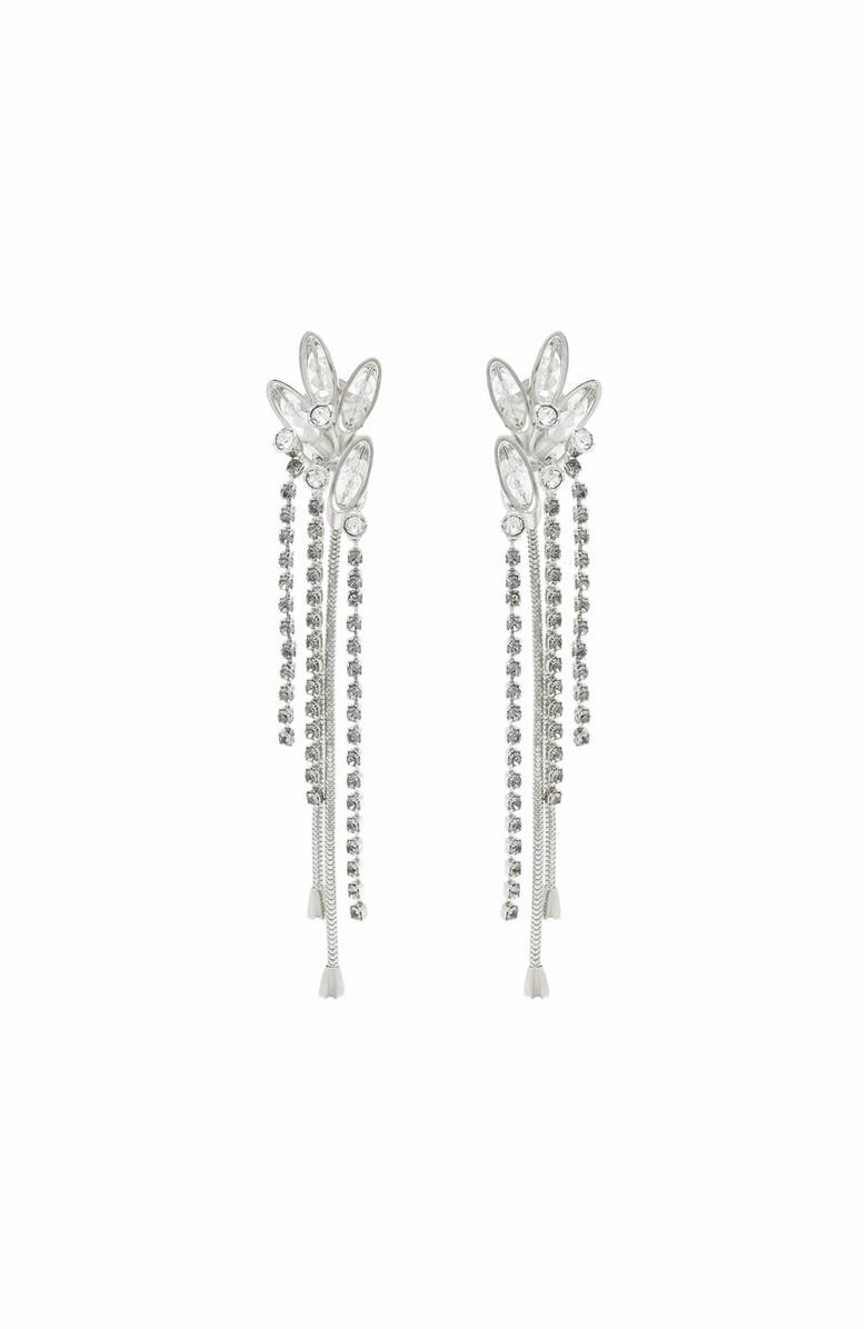 Lanvin Aede Earrings, Main, color, Silver-Crystal