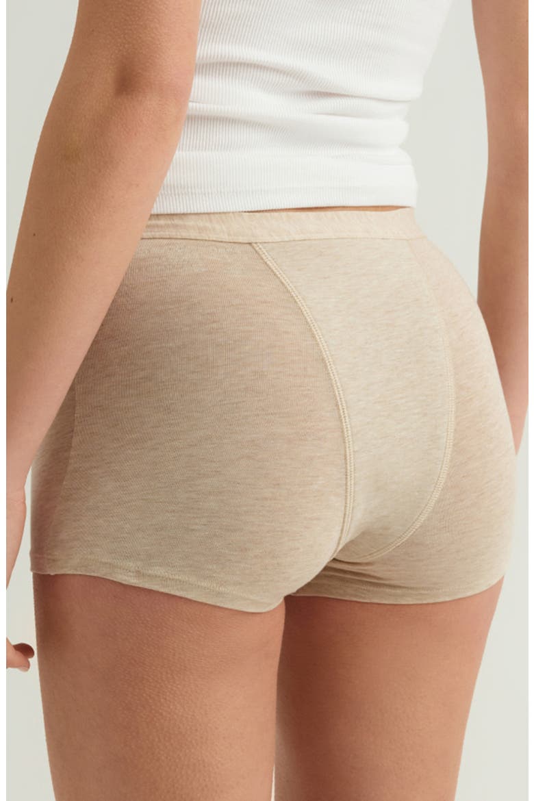 Period & Leakproof Super Absorbency Stretch Cotton Sleep Shorts, Alternate, color, SEASHELL