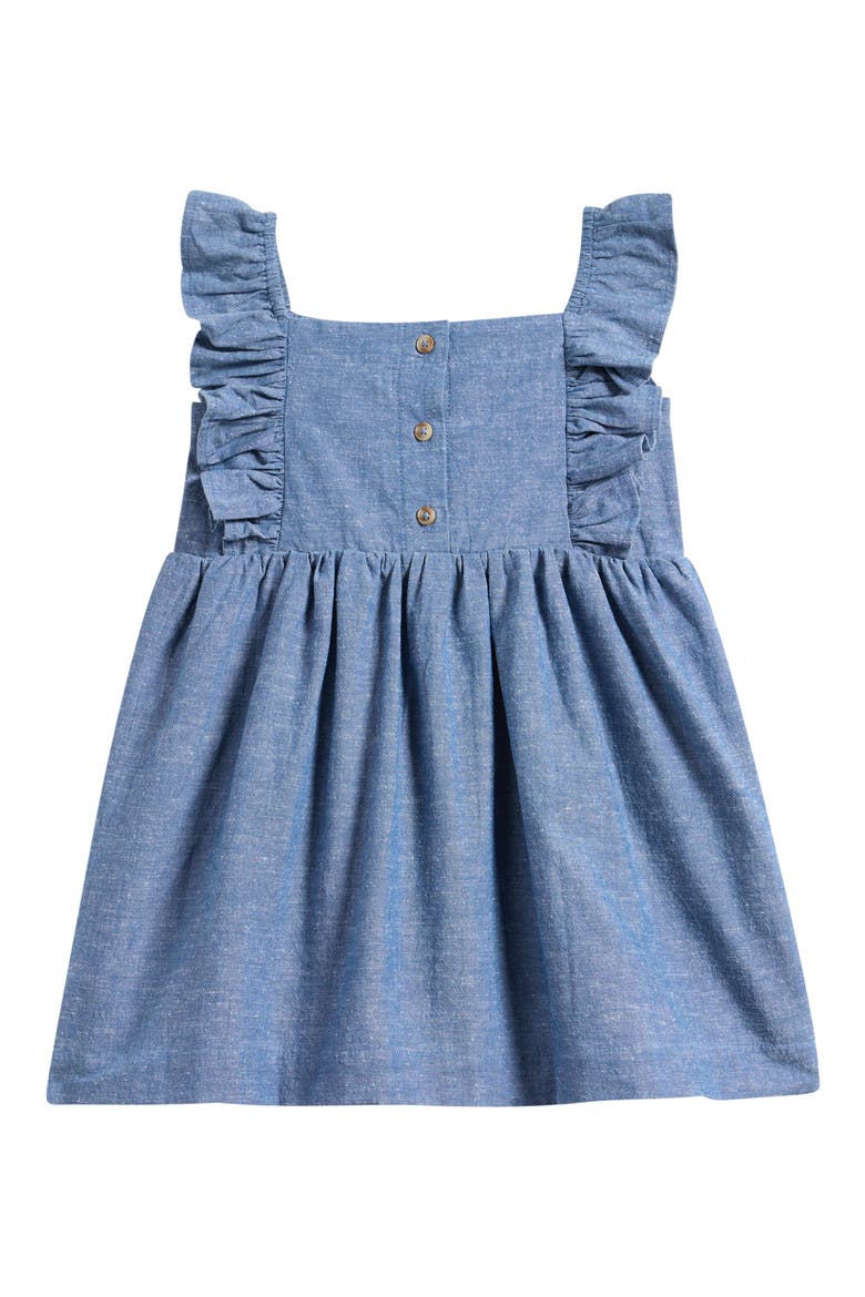 Kids' Flutter Sleeve Chambray Dress, Alternate, color, CHAMBRAY