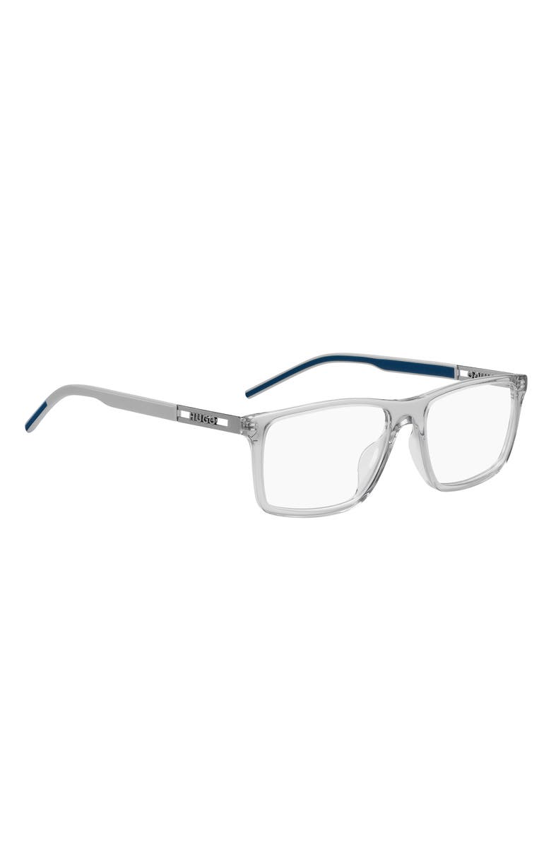 HUGO 55mm Rectangular Optical Glasses, Alternate, color, Grey