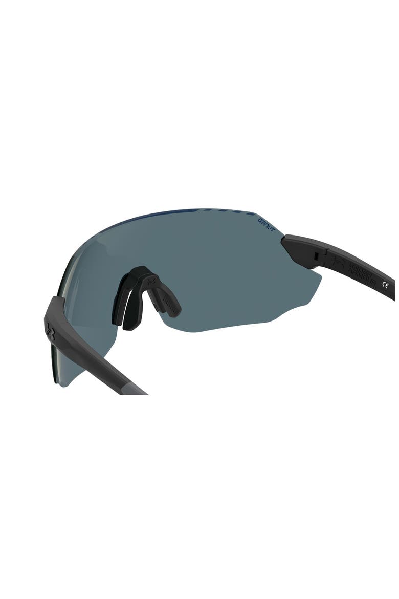 Halftime 99mm Graident Mask Sunglasses, Alternate, color, MATTE BLACK GREY