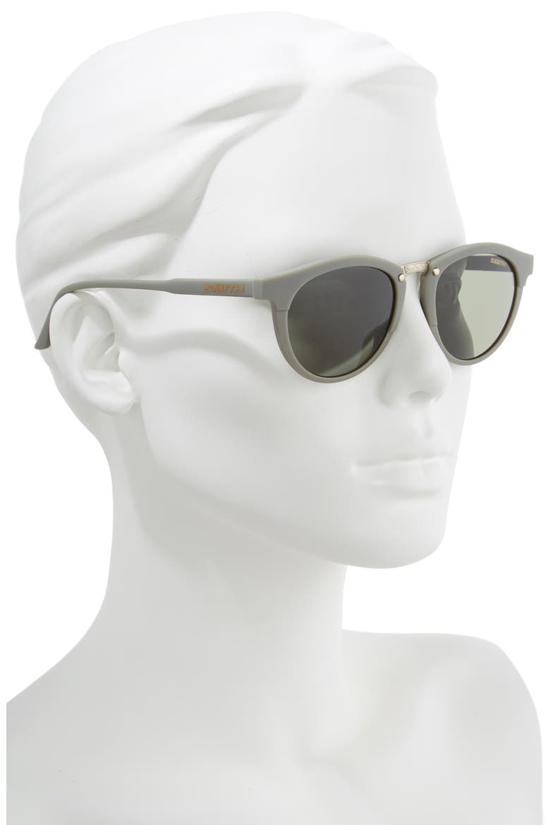 Questa 50mm ChromaPop™ Round Sunglasses, Alternate, color, GREY/ MATTE SAGE
