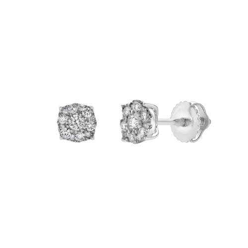 Luvmyjewelry Ballmore 10k Gold Diamond Unisex Earrings In 10k White Gold