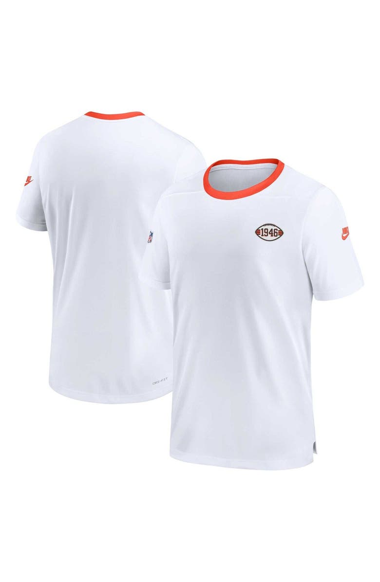 Nike Men's Nike White Cleveland Browns Sideline Coaches Alternate Performance T-Shirt, Main, color, White