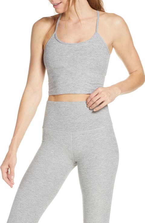 Space Dye Slim Racerback Crop Tank
