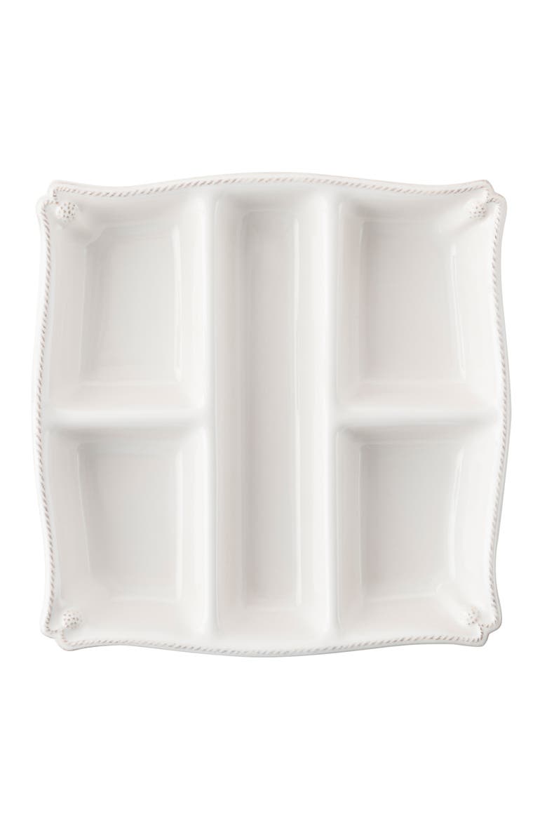 'Berry and Thread' Ceramic Appetizer Platter, Alternate, color, WHITEWASH