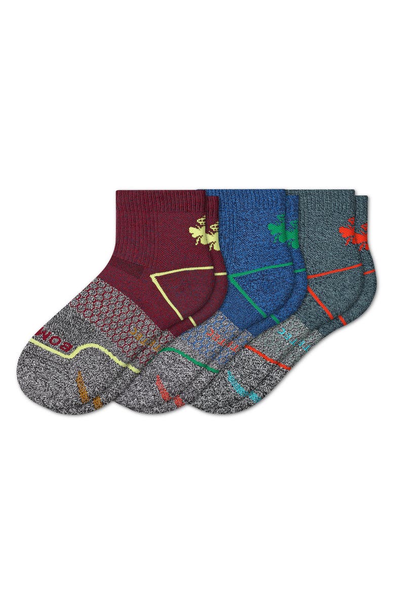 Bombas Assorted 3-Pack All Purpose Performance Quarter Socks, Main, color, 