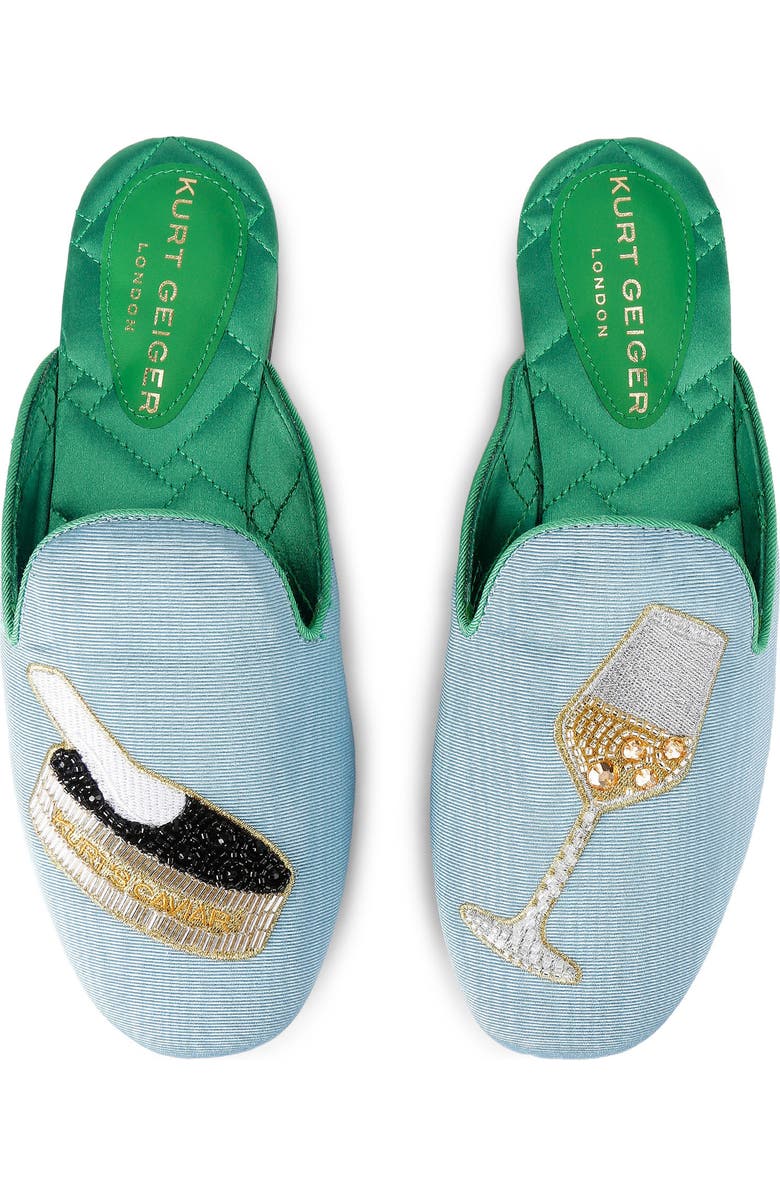 Kurt Geiger London Beaded Slipper, Alternate, color, Light/ Pastel Blue