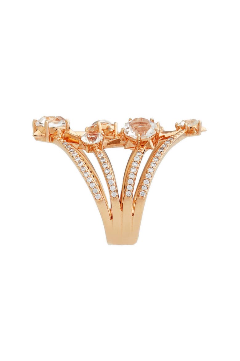 Wishes Large Ring, Alternate, color, CLEAR/ ROSE GOLD