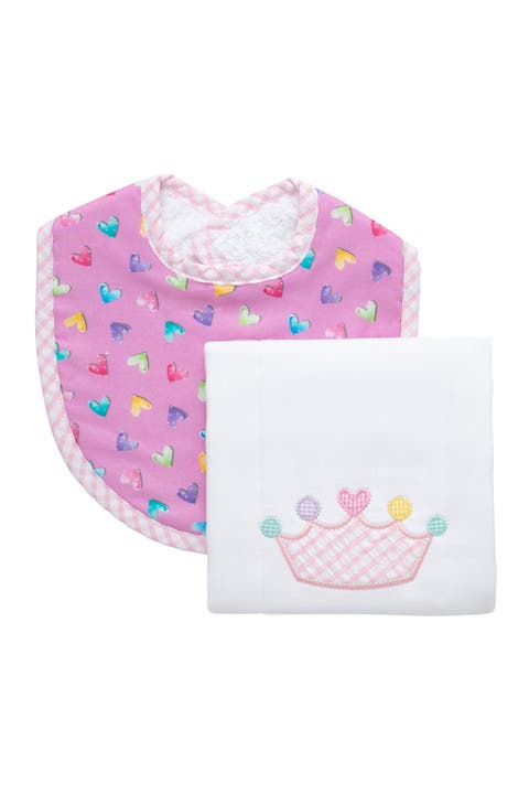 Pretty in Pink Basic Bib 
Burp Boxed Set