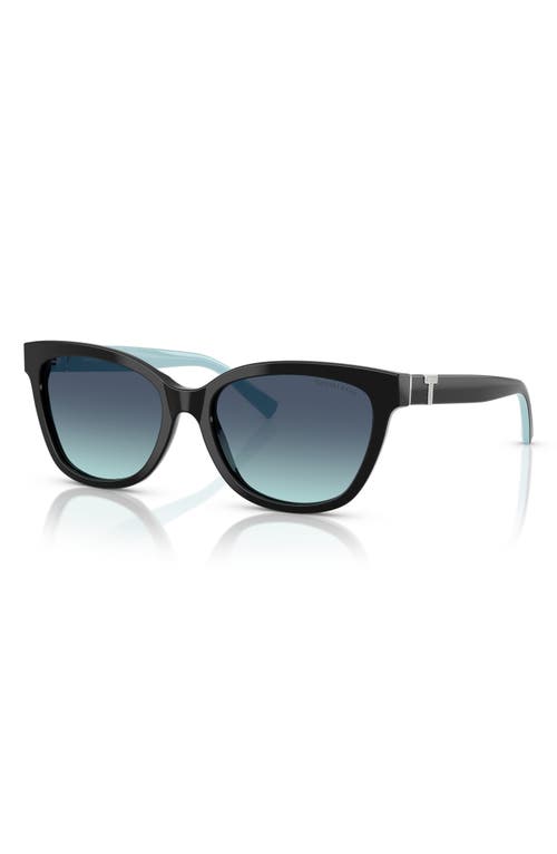 Tiffany & Co . Woman Sunglasses Tf4237b In Black/azure Gradient Blue