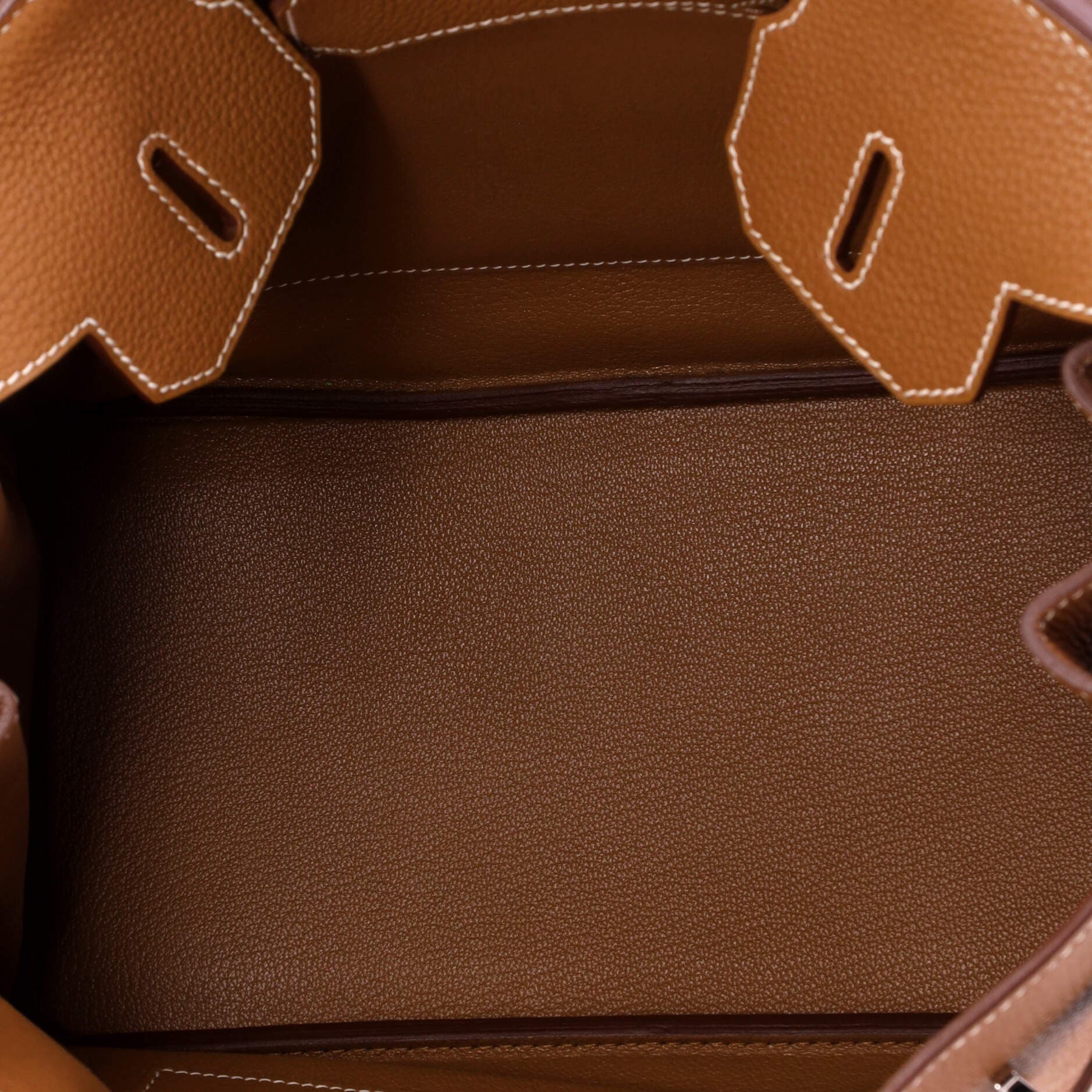 Pre-Owned Hermes Birkin Handbag Brown Togo with Palladium Hardware 30, Alternate, color, Gold