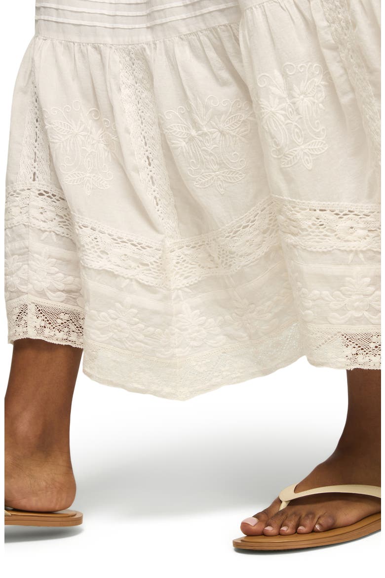 Lace & Embroidery Maxi Skirt, Alternate, color, WHISPER WHITE