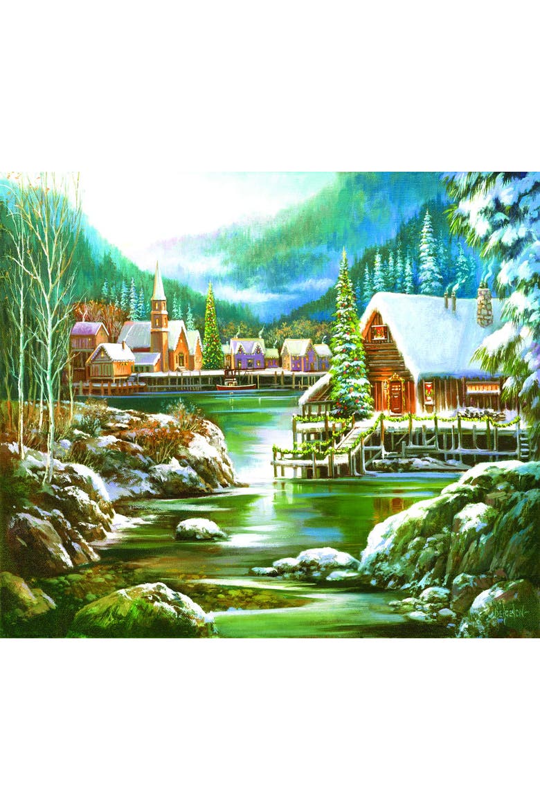 Snowy Harbor 550 piece Jigsaw Puzzle for Adults, Main, color, Multicolor