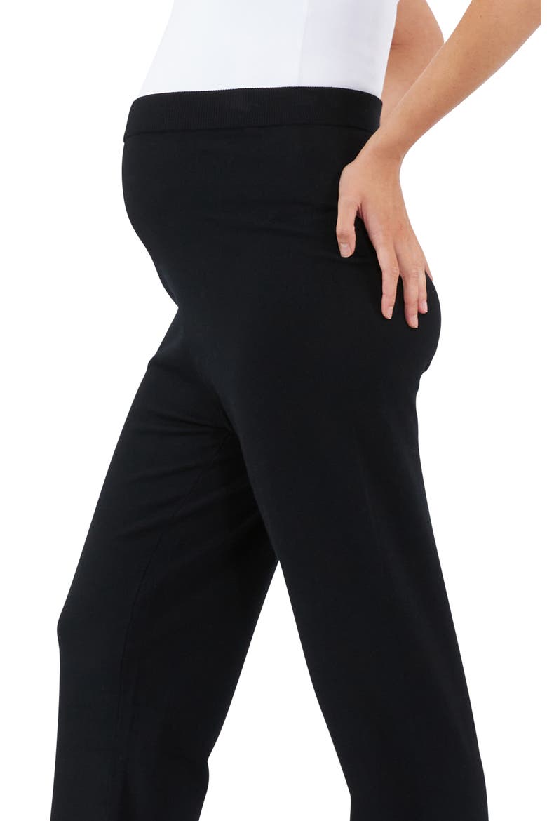 Rylan Knit Straight Leg Maternity Pants, Alternate, color, BLACK