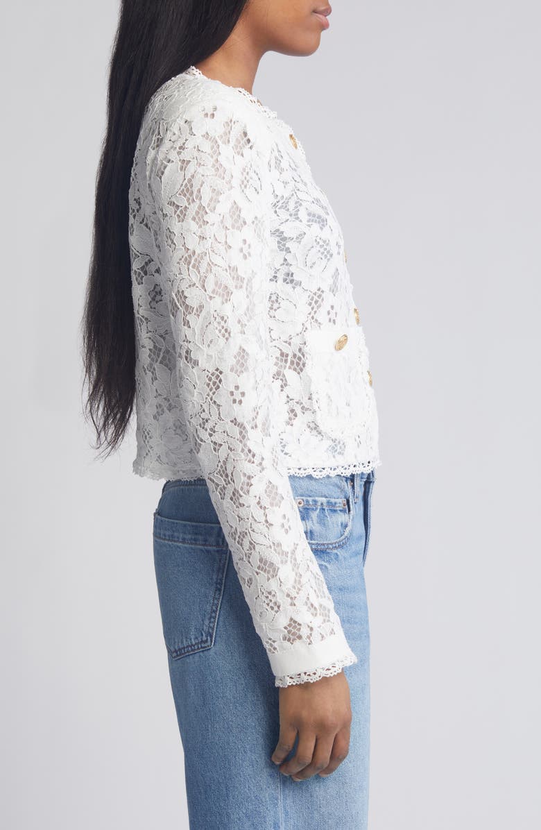 LoveShackFancy Richard Lace Jacket, Alternate, color,