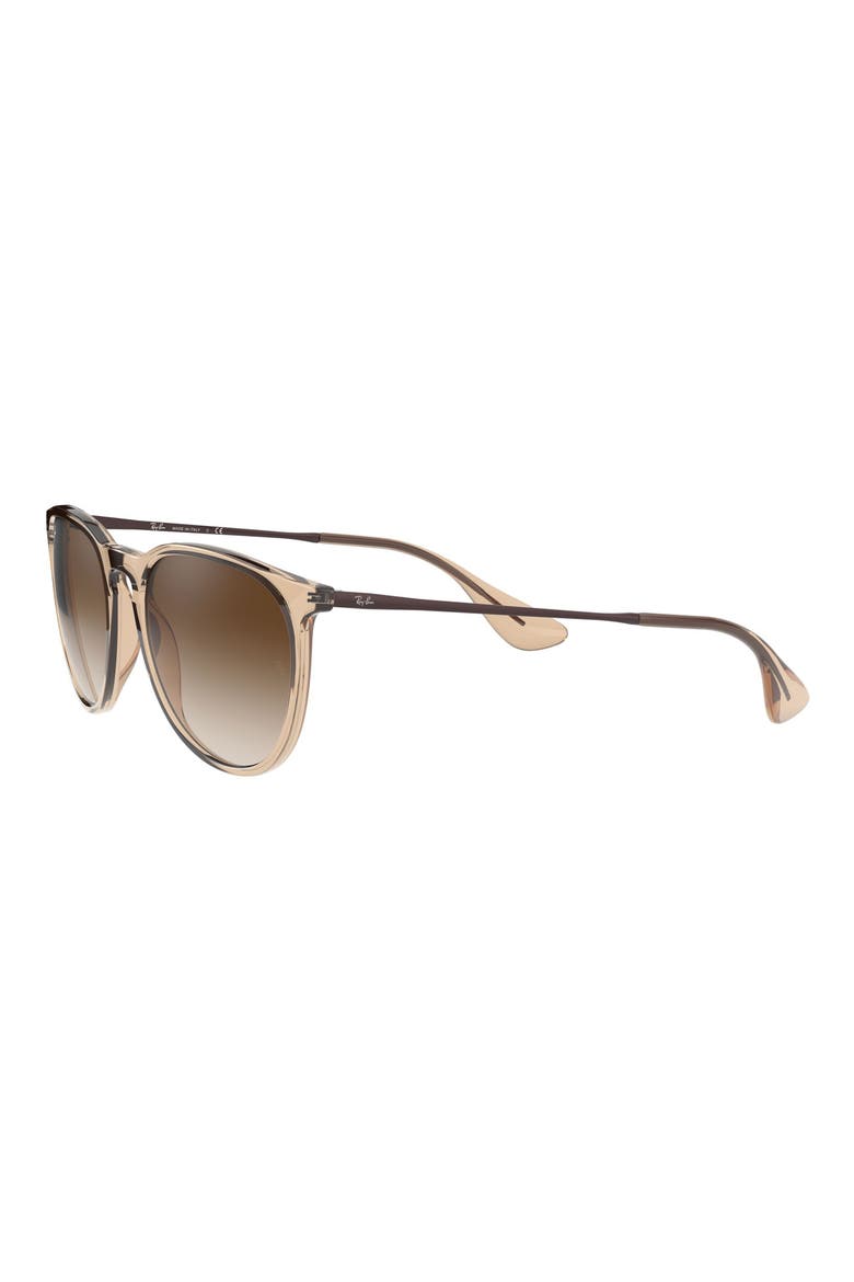 Erika 54mm Gradient Round Sunglasses, Alternate, color, BROWN/ BROWN GRADIENT