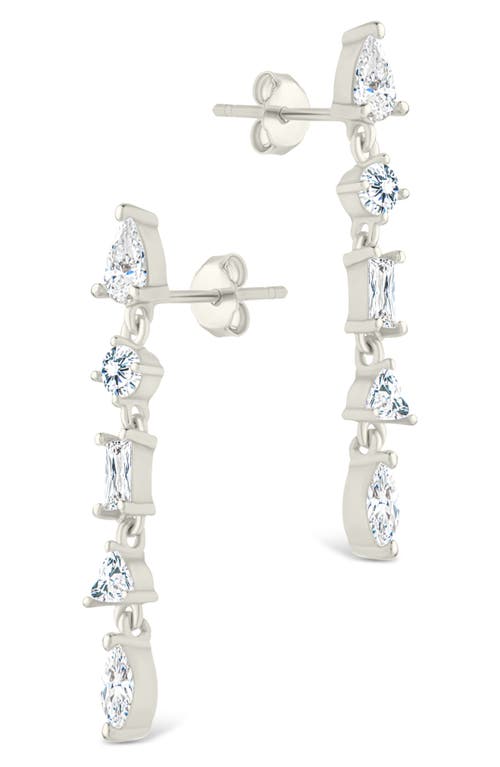 Sterling Forever Jacinda Cubic Zirconia Drop Earrings In Metallic