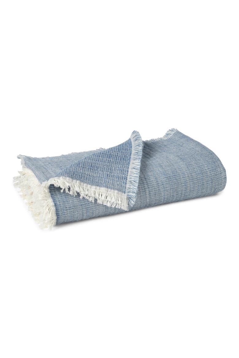 Willow Organic Wool & Cotton Throw Blanket, Main, color, FROST BLUE