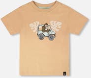 Deux par Deux Organic Cotton Gorilla Print Short Sleeve T-Shirt